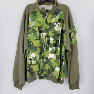 LRG Naturalist Leaf Camo Zip Up Sweatshirt Jacket Vintage Y2K 4XL